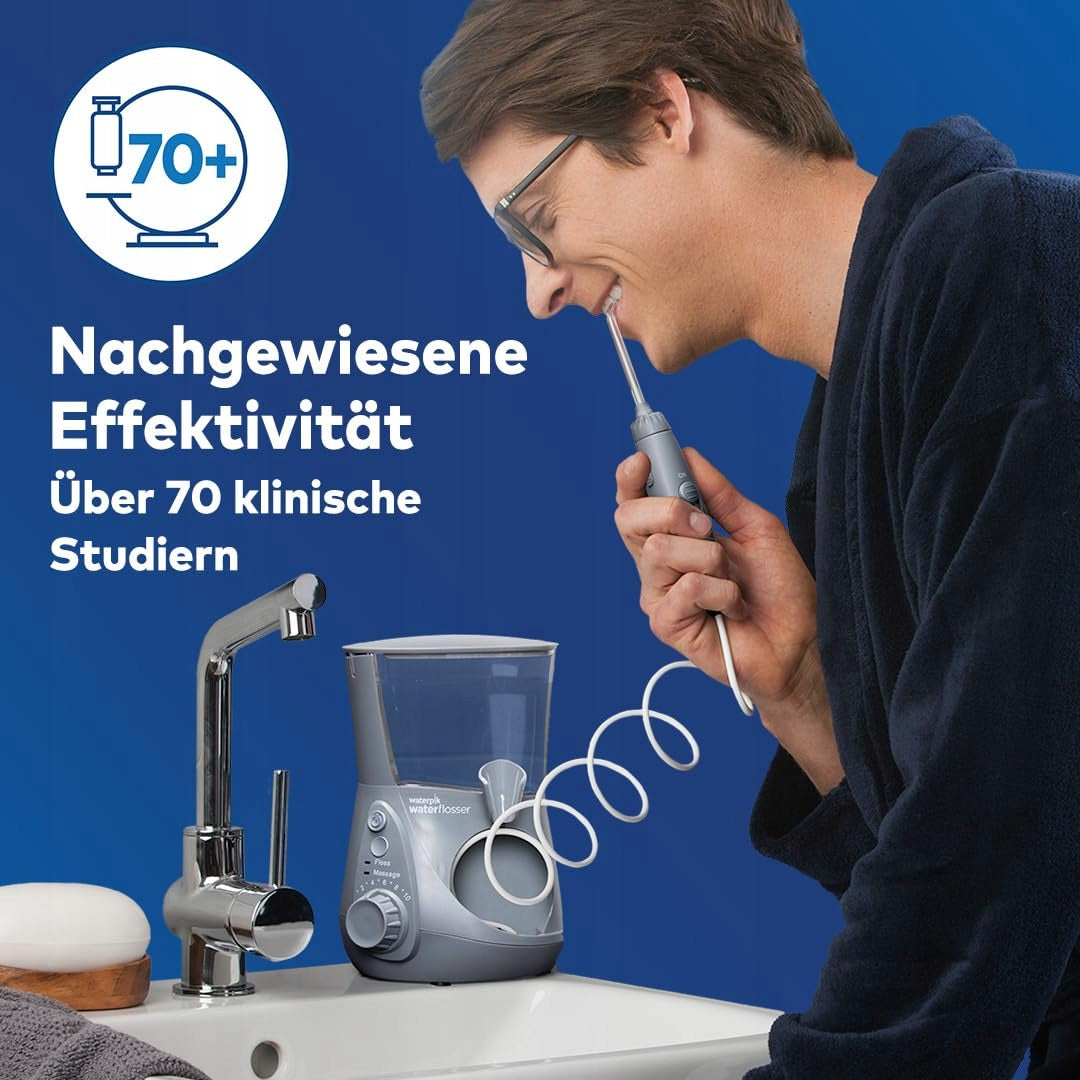 WATERPIK Ultra Professional Tooth Irrigator 7 Tips Grey WP-667EU Brand Waterpik