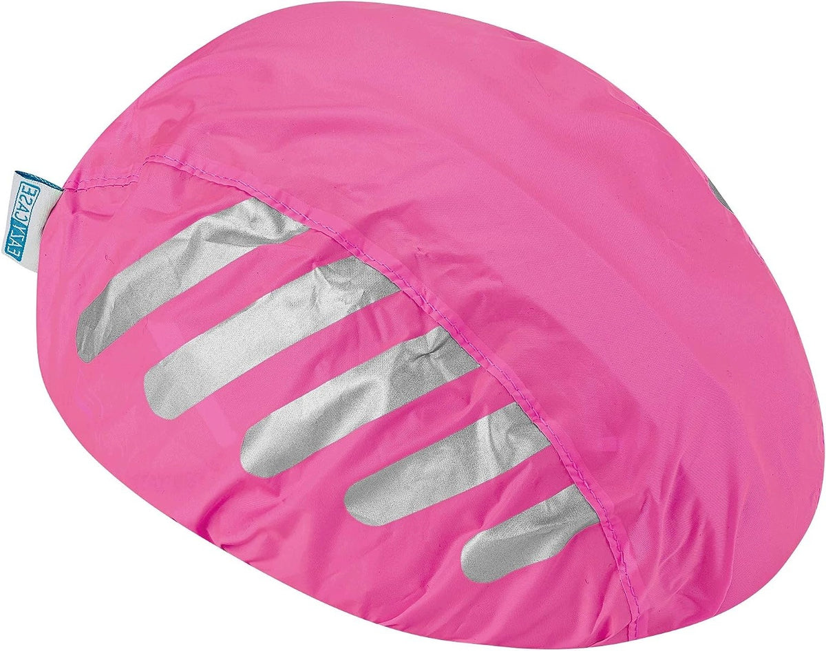 WATERPROOF ANTI-SWEAT COVER FOR BICYCLE HELMET NEON PINK