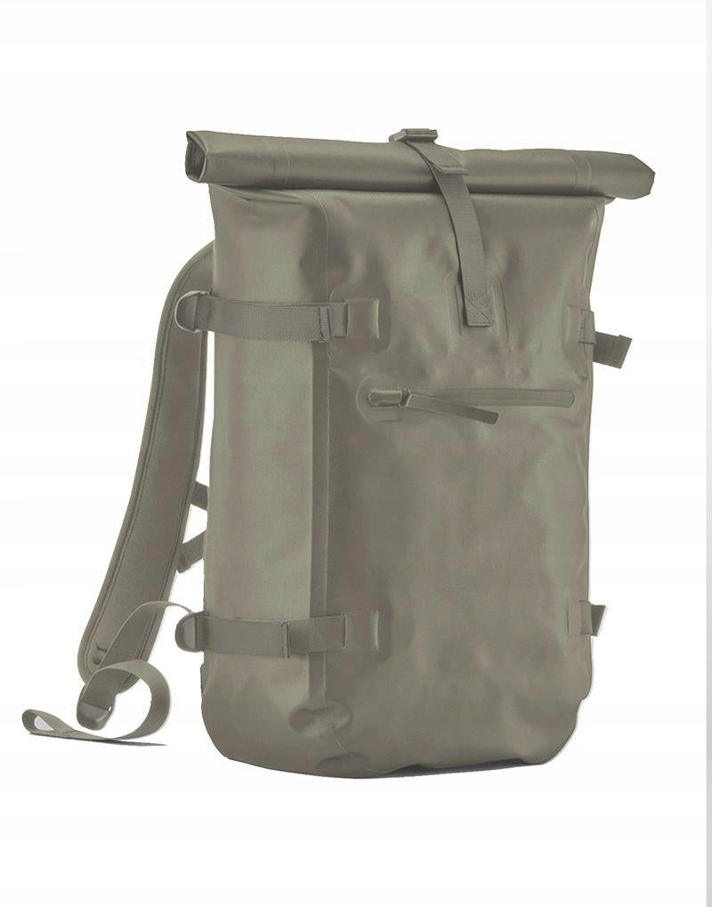 WATERPROOF BACKPACK WITH FASHIONABLE ROLL-UP TOP FLAP CITY LAPTOP