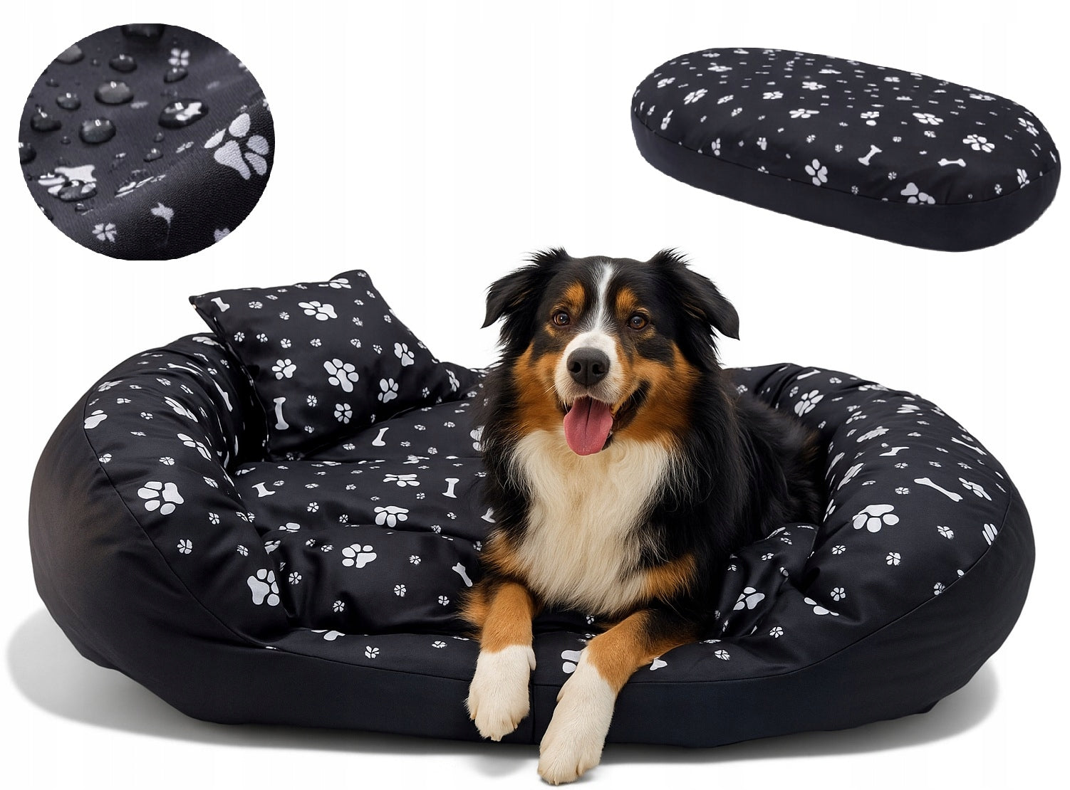 WATERPROOF BED COUCH BED DOG PLAYPEN 110x80 + PILLOW
