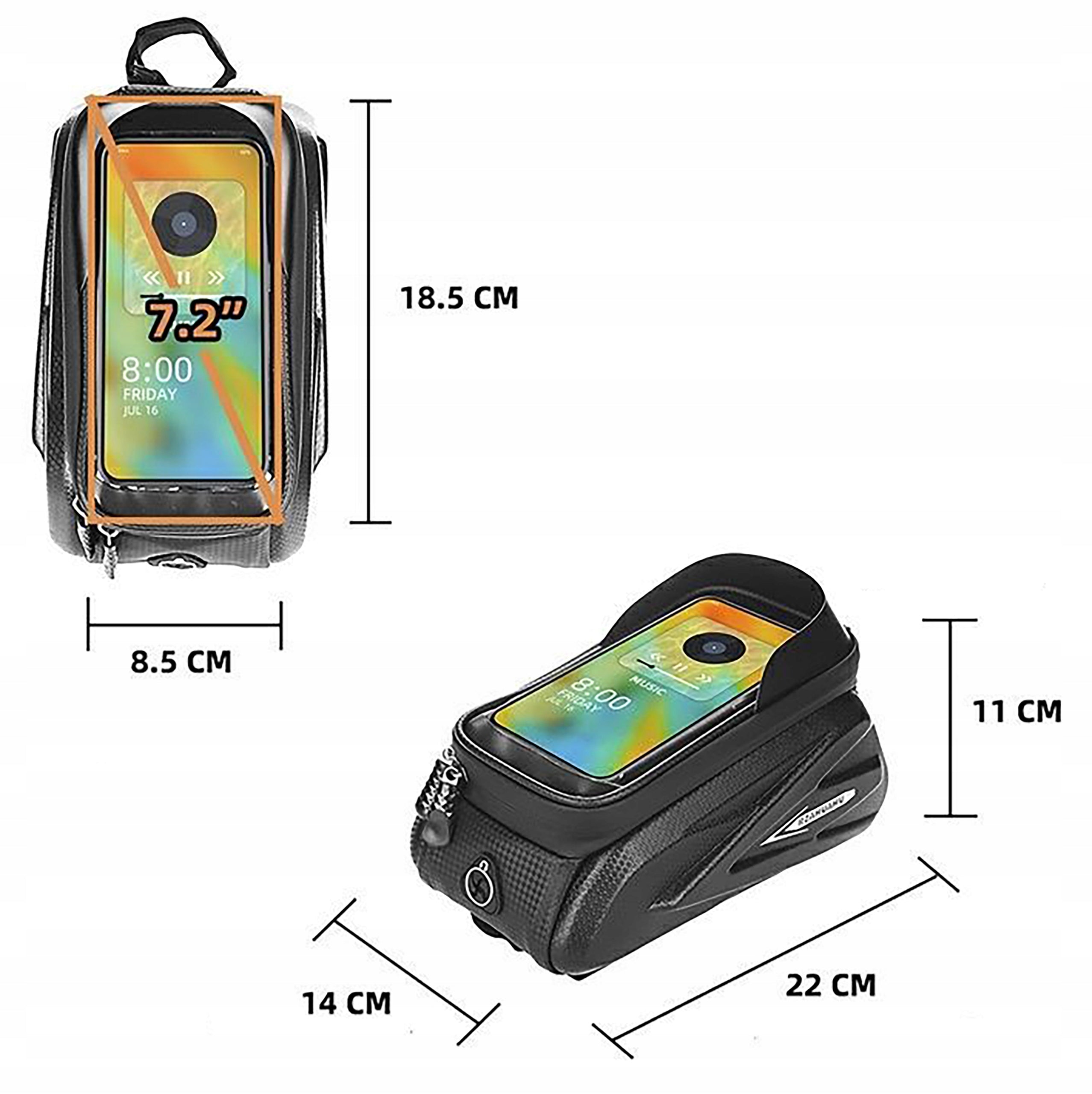 WATERPROOF BICYCLE BAG POUCH PHONE HOLDER FOR FRAME POUCH FOR TEL EAN (GTIN) 5903899926503