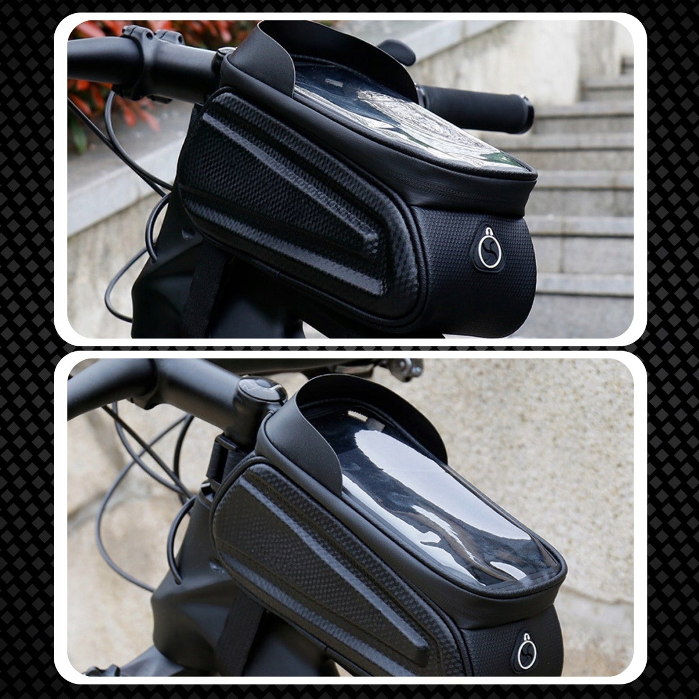 WATERPROOF BICYCLE BAG POUCH PHONE HOLDER LARGE ROOMY BLACK XXL Brand MEMFLOW