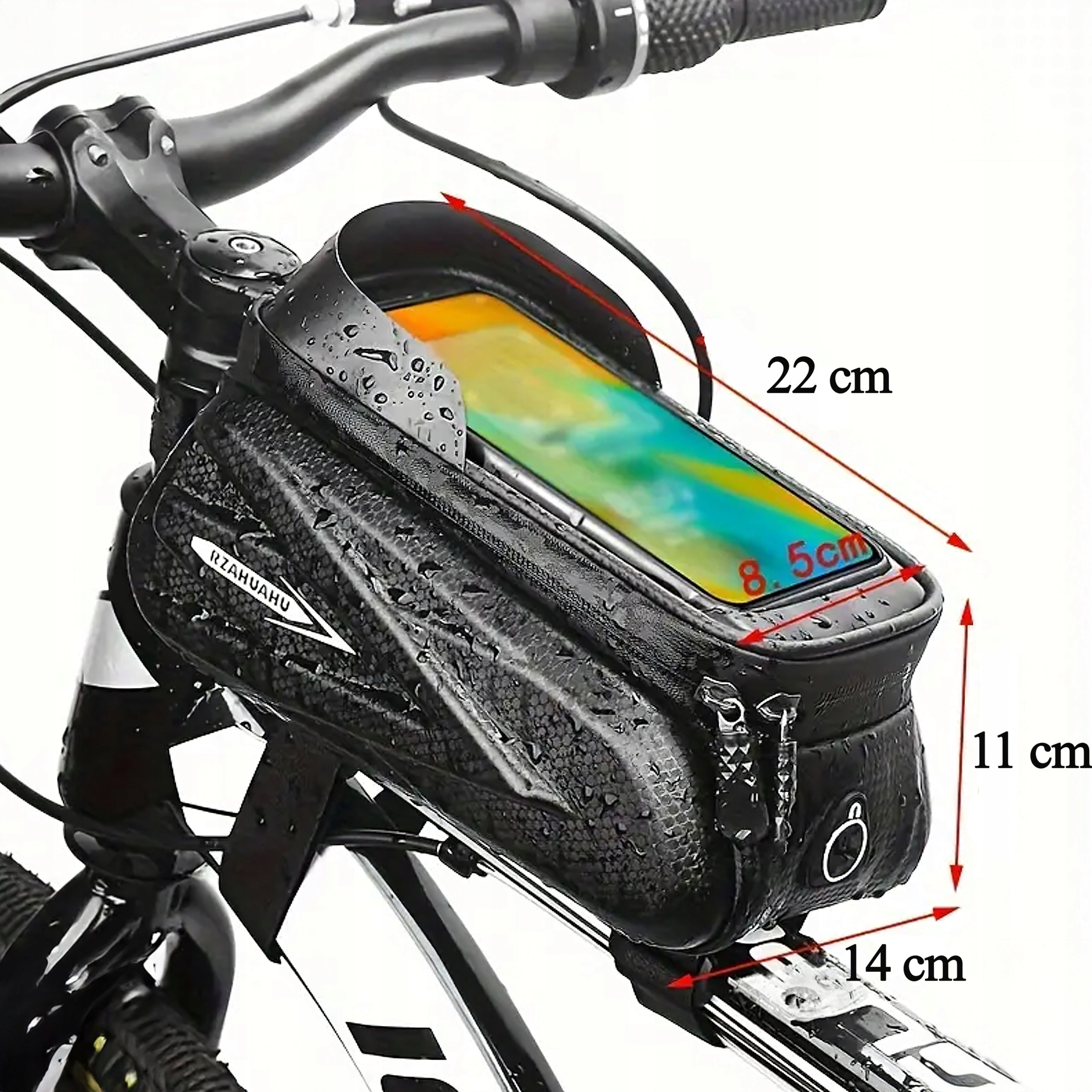 WATERPROOF BICYCLE POUCH BAG FRAME POUCH PHONE CASE 1L GEAROX Capacity 1 l