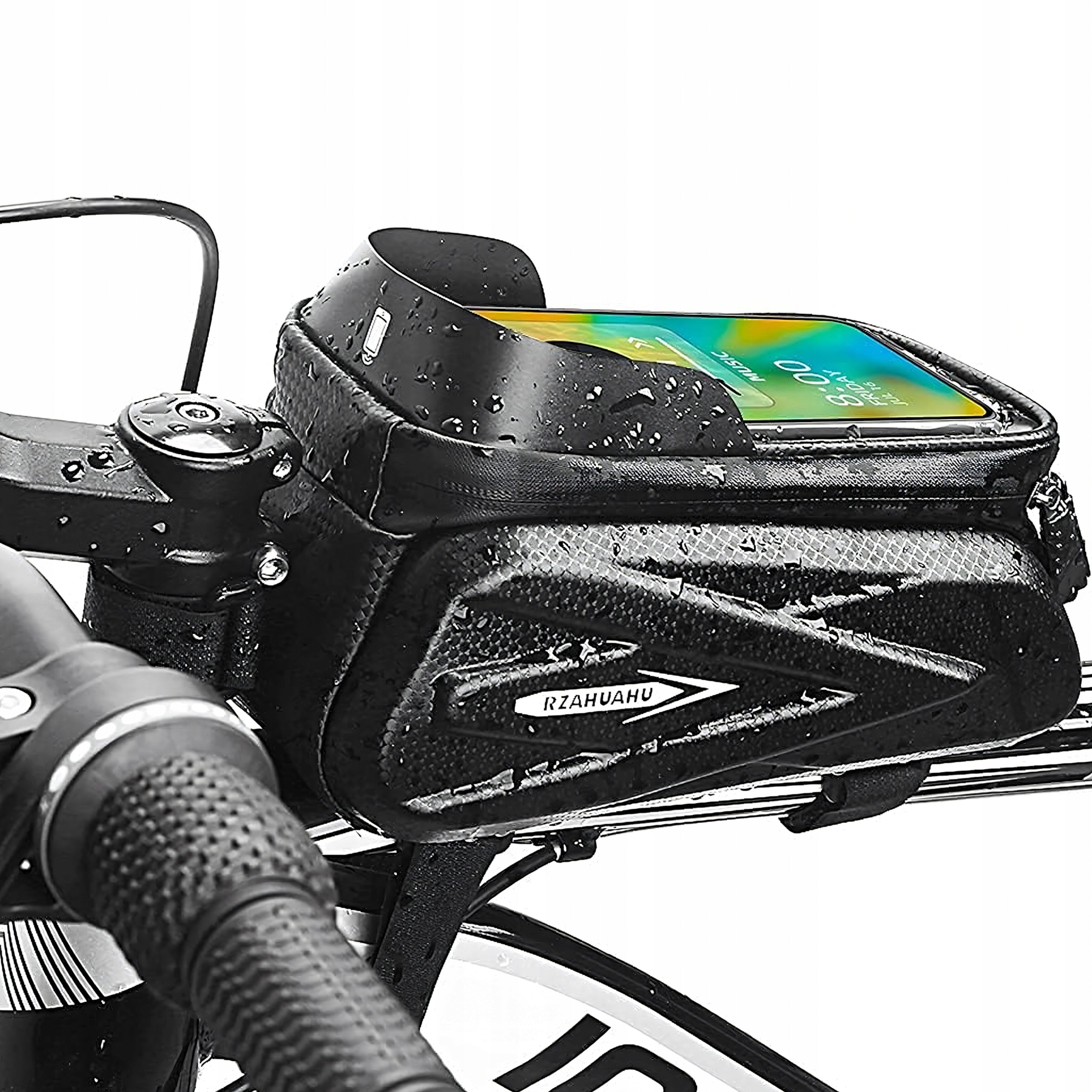 WATERPROOF BICYCLE POUCH BAG FRAME POUCH PHONE CASE 1L GEAROX Color black