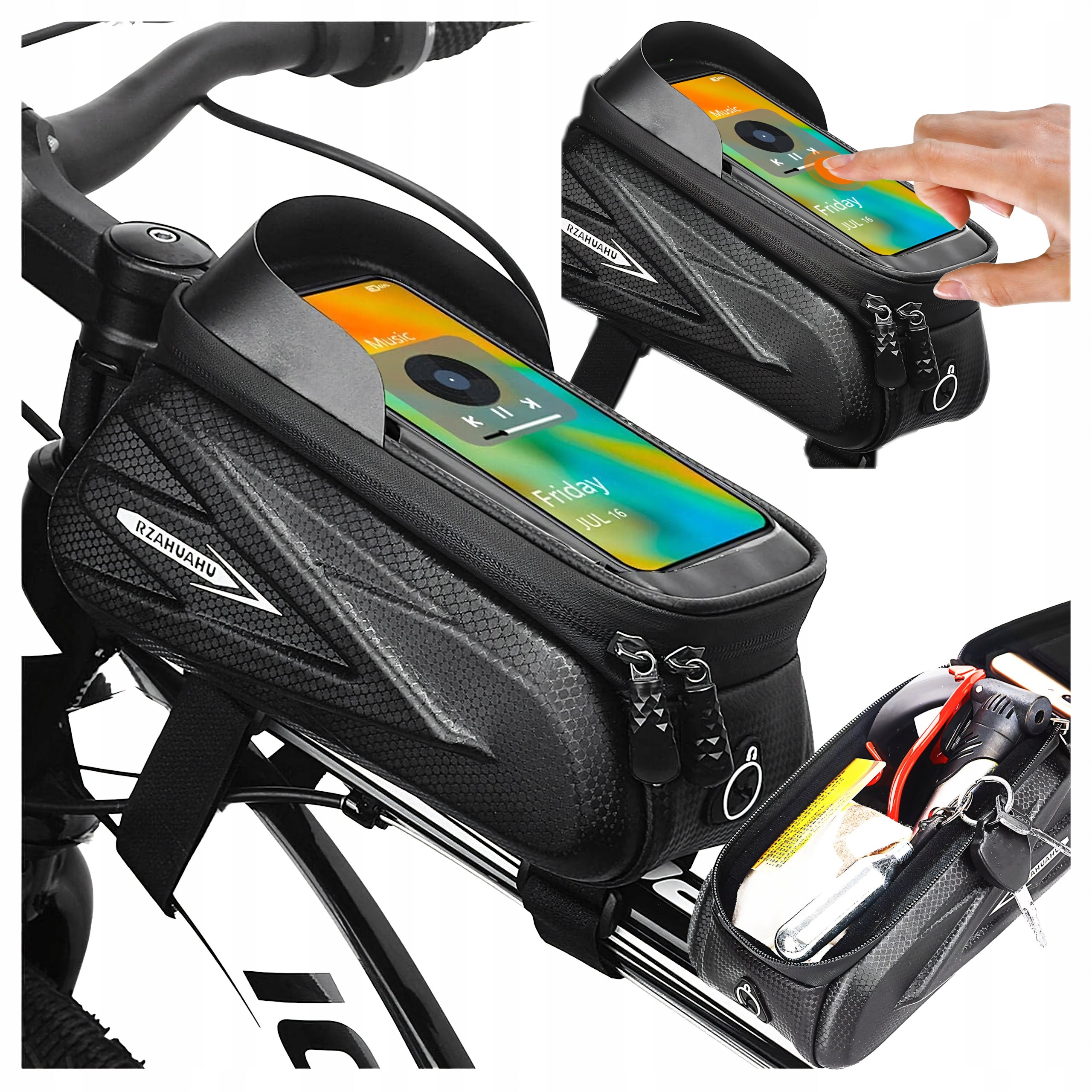 WATERPROOF BICYCLE POUCH BAG FRAME POUCH PHONE CASE 1L GEAROX
