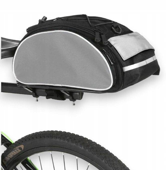 WATERPROOF BICYCLE POUCH TRUNK BAG ROOMY REAR TRUNK 13L + BELT Color black