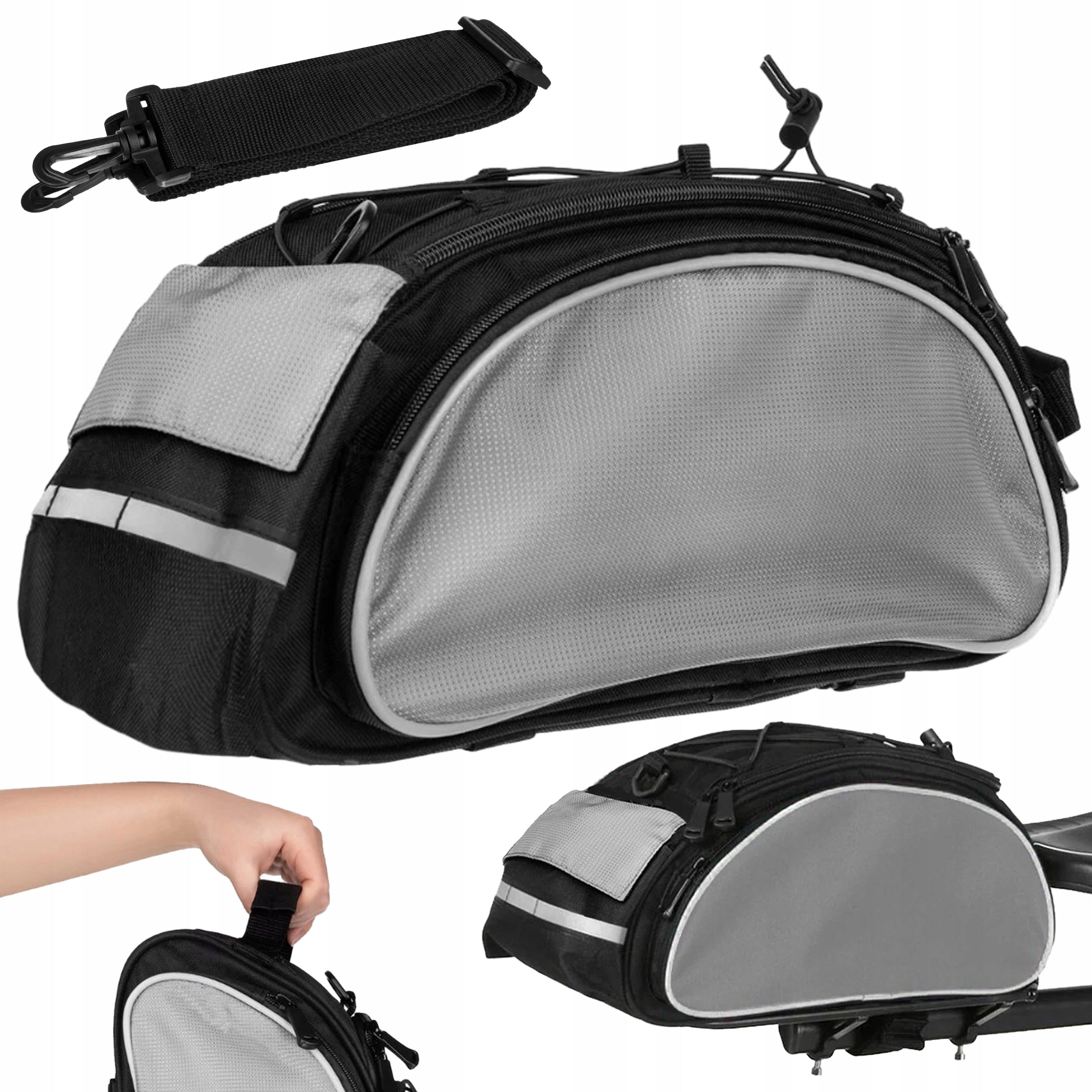 WATERPROOF BICYCLE POUCH TRUNK BAG ROOMY REAR TRUNK 13L + BELT