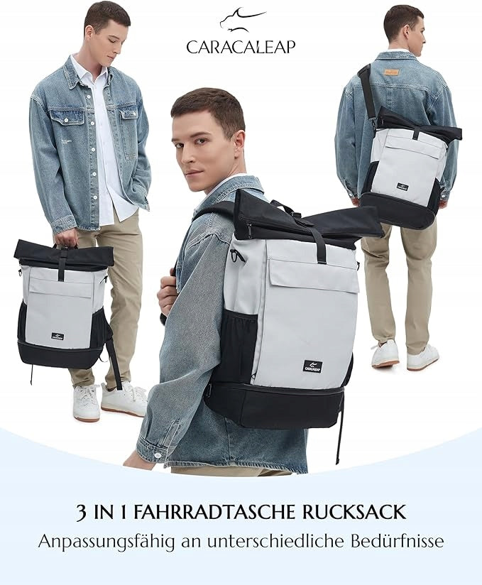 WATERPROOF BIKE BAG 3 IN 1 FOR TRUNK BACKPACK 20 LITERS 40 x 30 x 15 Manufacturer code B0CRB3PJKF