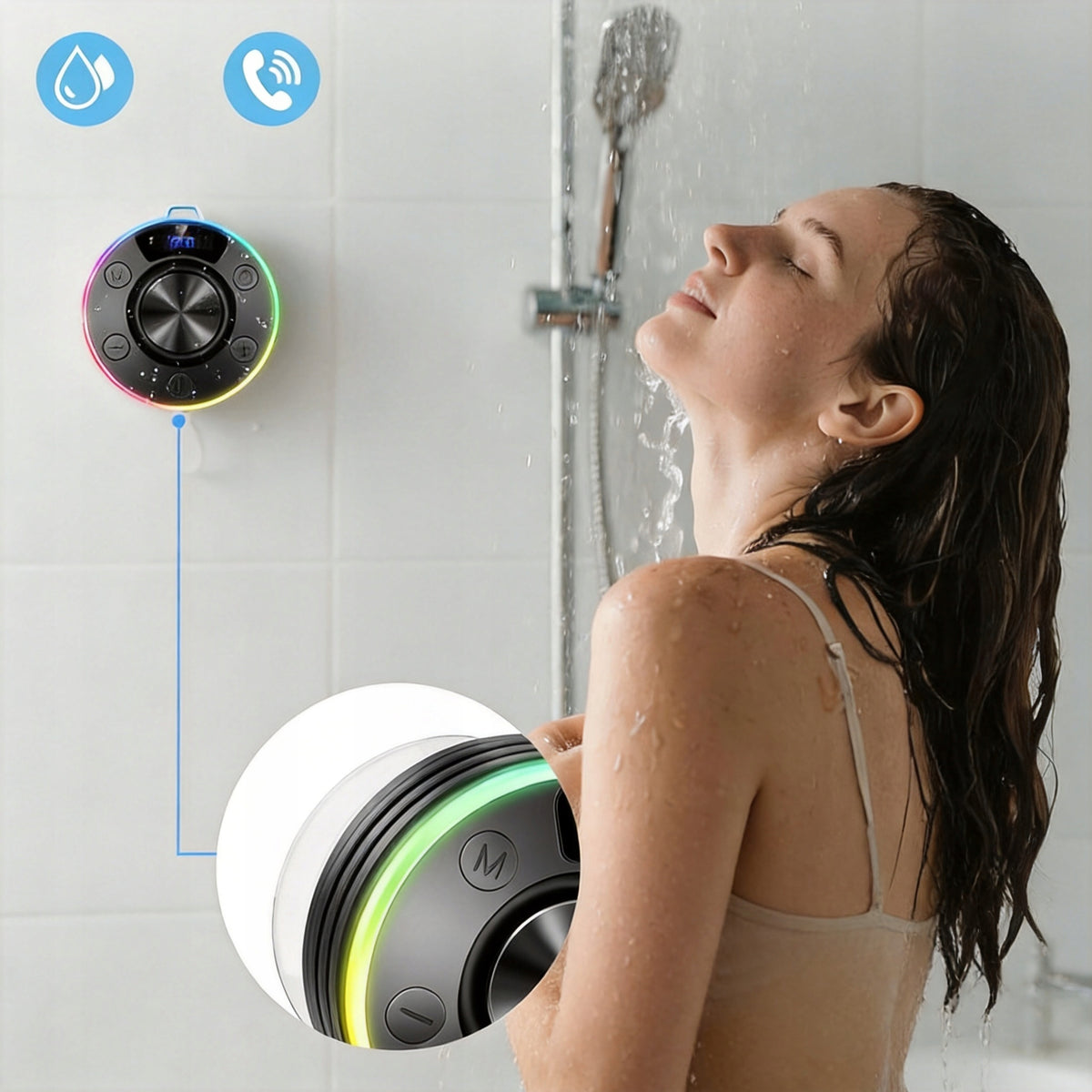 WATERPROOF BLUETOOTH SPEAKER WIRELESS IPX7 STRONG BLACK 800MAH Model other