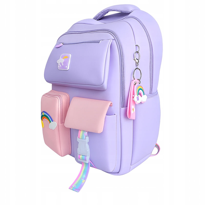 WATERPROOF CHILDREN'S SCHOOL BACKPACK WITH REFLECTORS AND KEYCHAIN FOR SCHOOL EAN (GTIN) 5907333271419