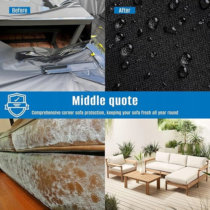WATERPROOF COVER FOR CORNER SOFA L DURABLE 270x270x90cm Manufacturer code POKROWIEC WODOODPORNY NA SOFĘ NAROŻNĄ L