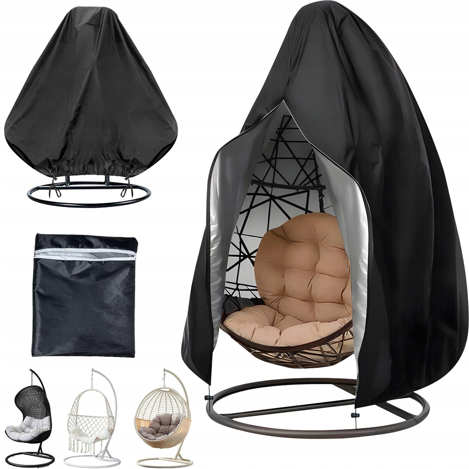 WATERPROOF COVER FOR HANGING CHAIR / COCOON / SWING 190 X 115 CM