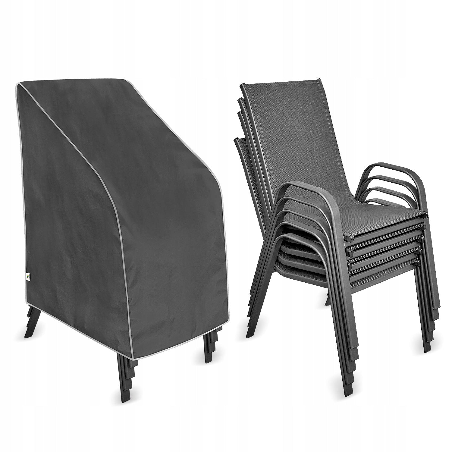 WATERPROOF GARDEN CHAIR PROTECTIVE COVER Tarpaulin Cover GRAPHITE