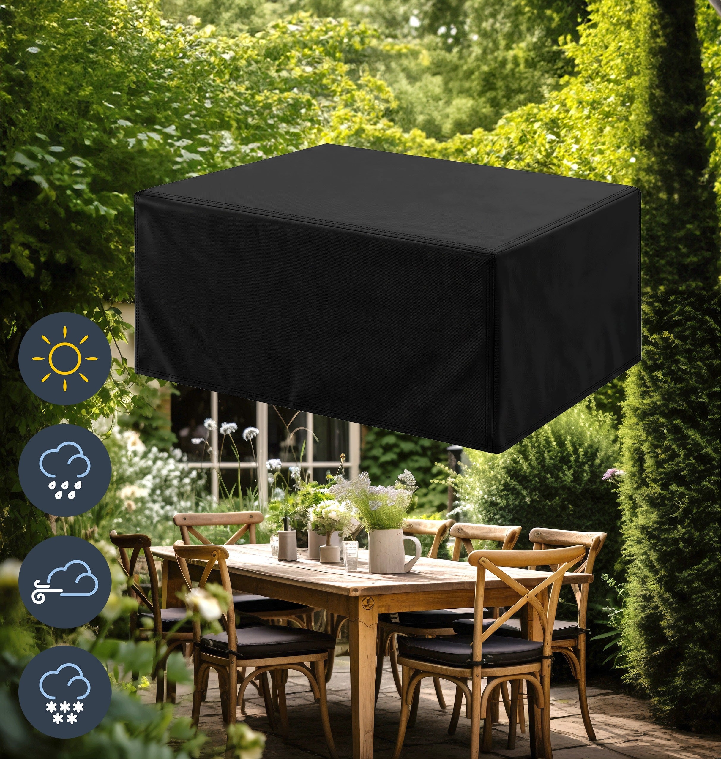 WATERPROOF GARDEN FURNITURE COVER 163x115x72 CM STRONG DURABLE XXL Manufacturer DOMAREX