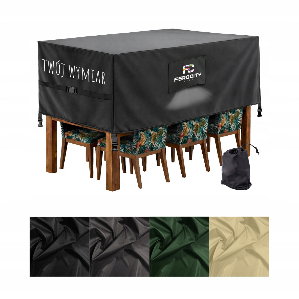 WATERPROOF GARDEN FURNITURE COVER Dimension PRICE PER METER Graphite Beige Packaging status original