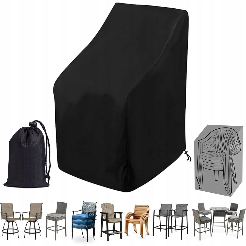WATERPROOF Garden Chair Cover BLACK Product width 68 cm