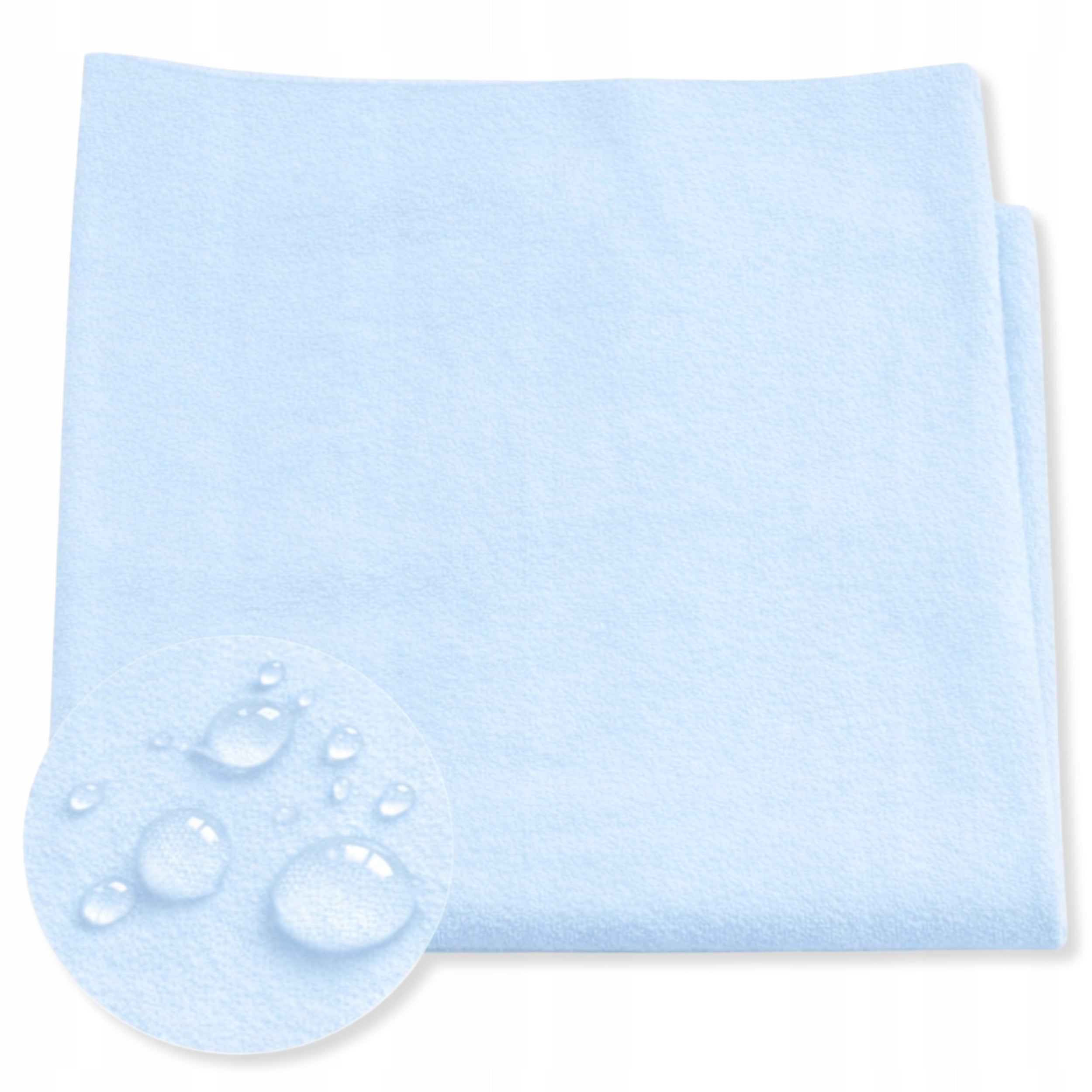 WATERPROOF MAT 120x60 cm waterproof TERRY BACKING for cot BLUE