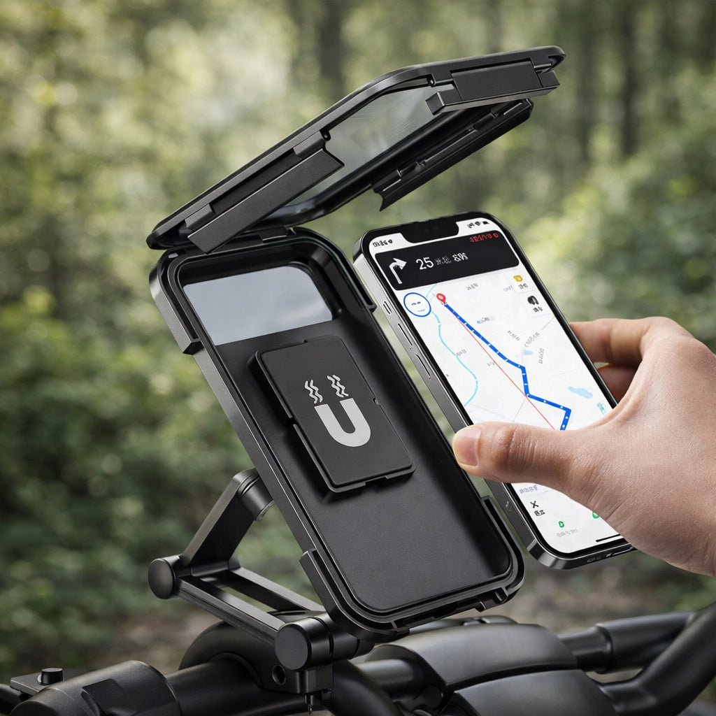 WATERPROOF MOTORCYCLE BIKE HOLDER FOR PHONE SCOOTER ADJUSTABLE Manufacturer code HL-69B-BLACK