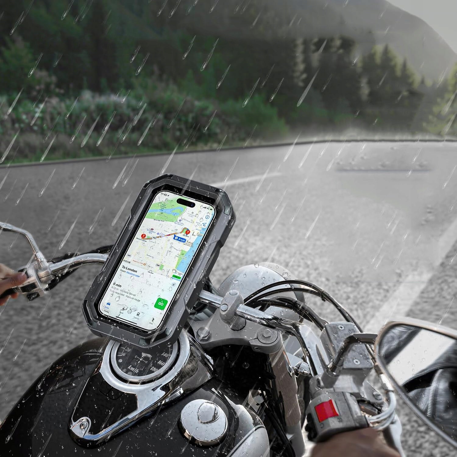 WATERPROOF MOTORCYCLE BIKE HOLDER FOR UNIVERSAL PHONE,360° ROTATION Brand no brand