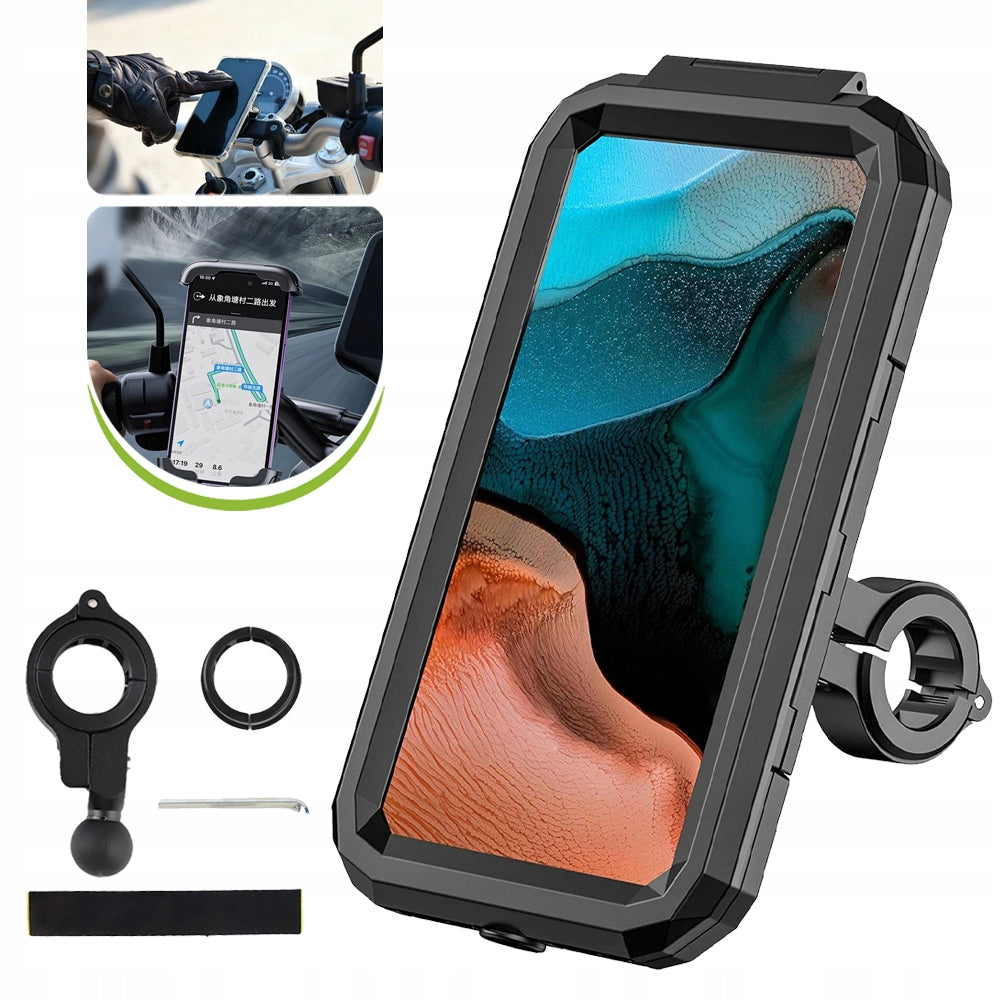 WATERPROOF MOTORCYCLE BIKE HOLDER FOR UNIVERSAL PHONE,360° ROTATION