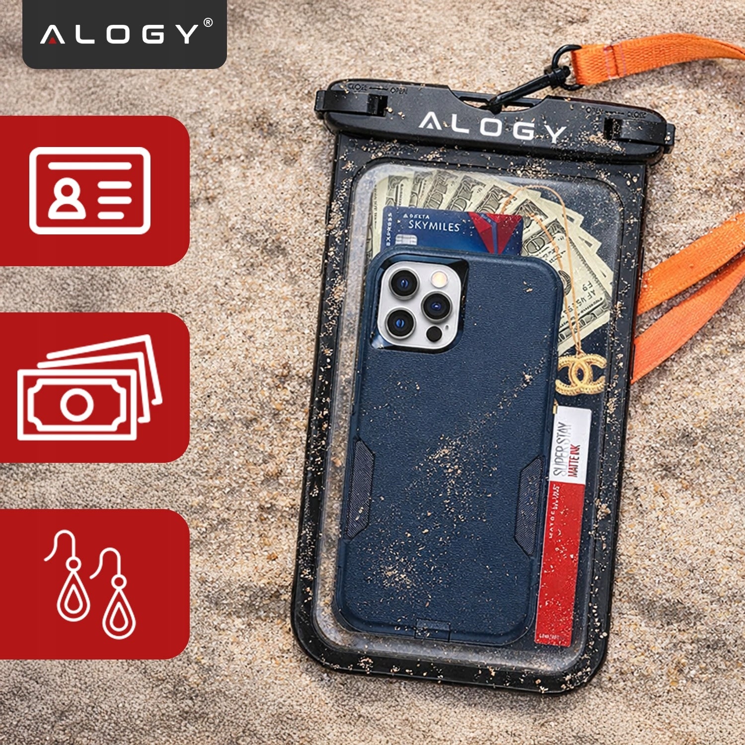 WATERPROOF PHONE CASE WATERPROOF FOR BEACH POOL Capacity (liters) less than 10