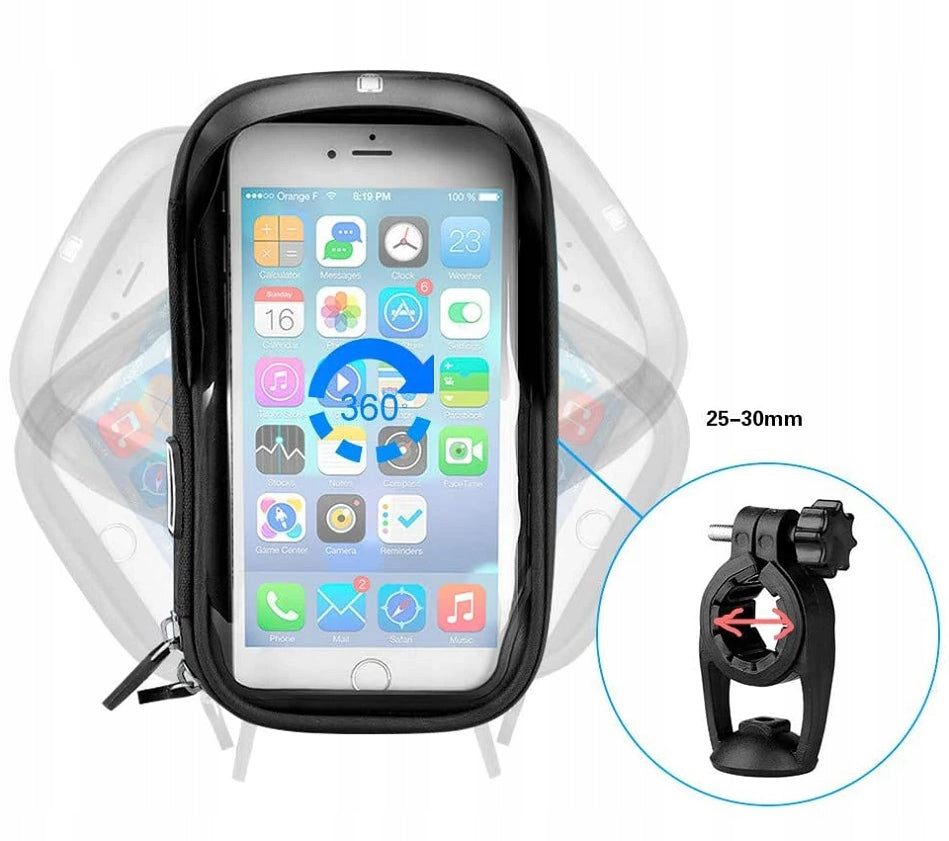 WATERPROOF PHONE HOLDER GPS BIKE 4-6,5″ VISOR For mobile