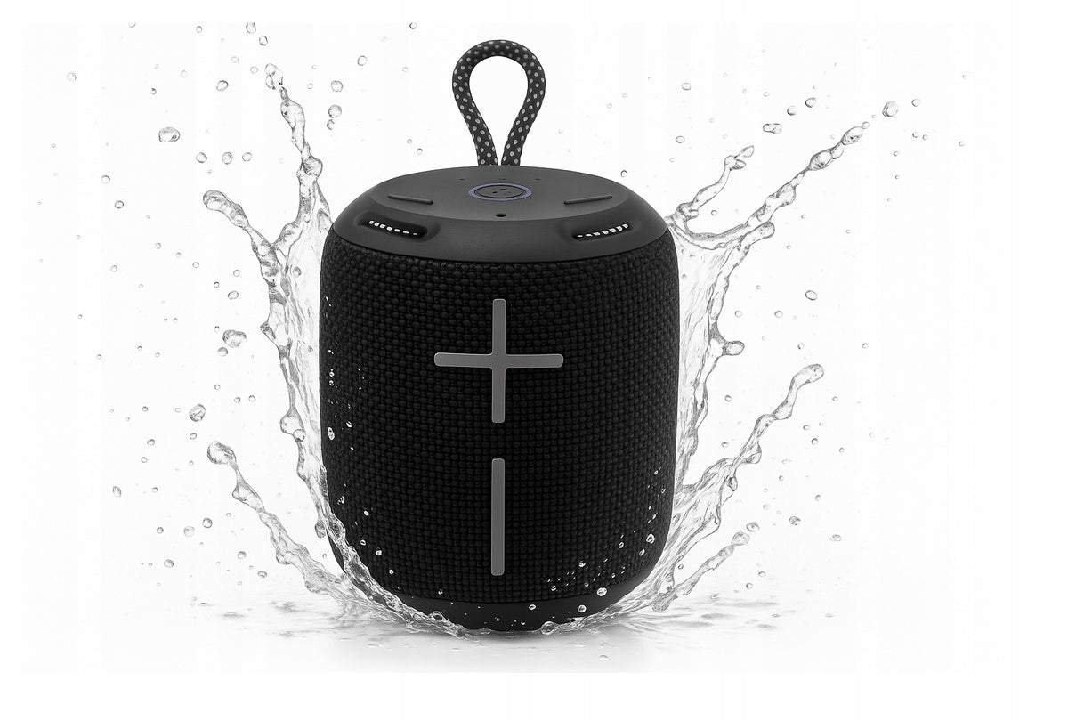 WATERPROOF PORTABLE BLUETOOTH SPEAKER 5.1 IPX6 AUX MICRO SD RADIO FM 7W