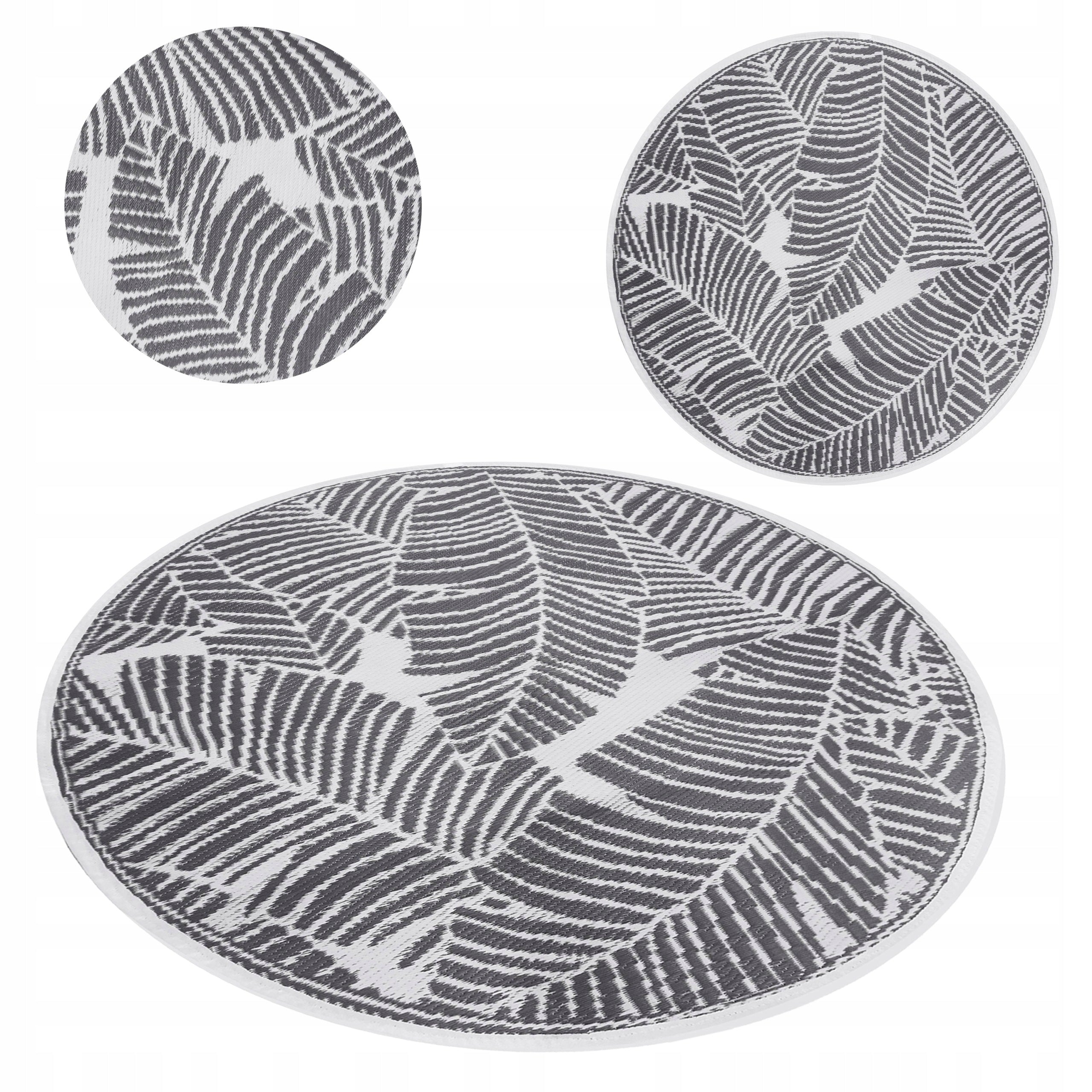 WATERPROOF TERRACE CARPET OUTDOOR MAT FOR BALCONY GARDEN ROUND 120 CM