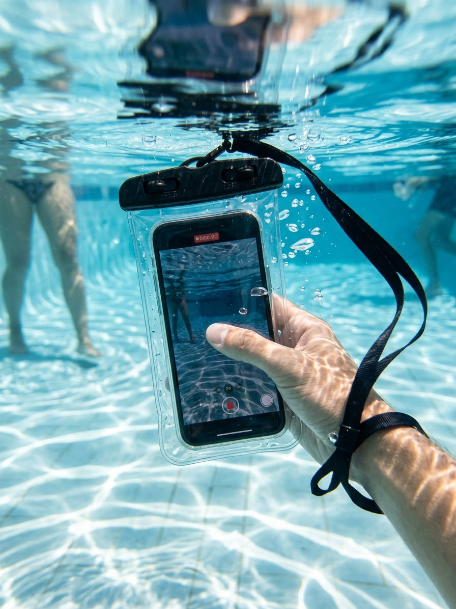 WATERPROOF UNIVERSAL 6” PHONE CASE FOR BEACH POOL COVER Manufacturer code wodoszczelne etui na telefon dokumenty monety