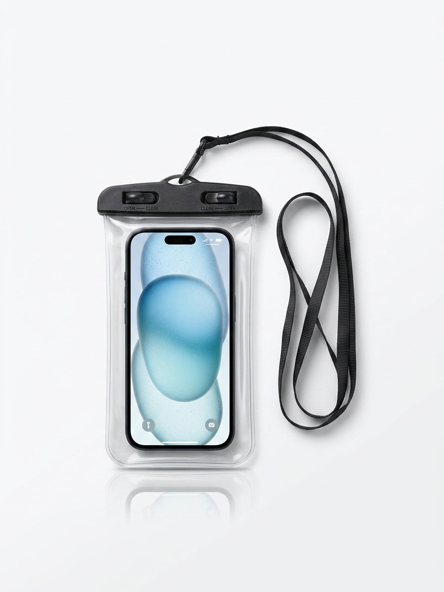 WATERPROOF UNIVERSAL 6” PHONE CASE FOR BEACH POOL COVER Packaging status original