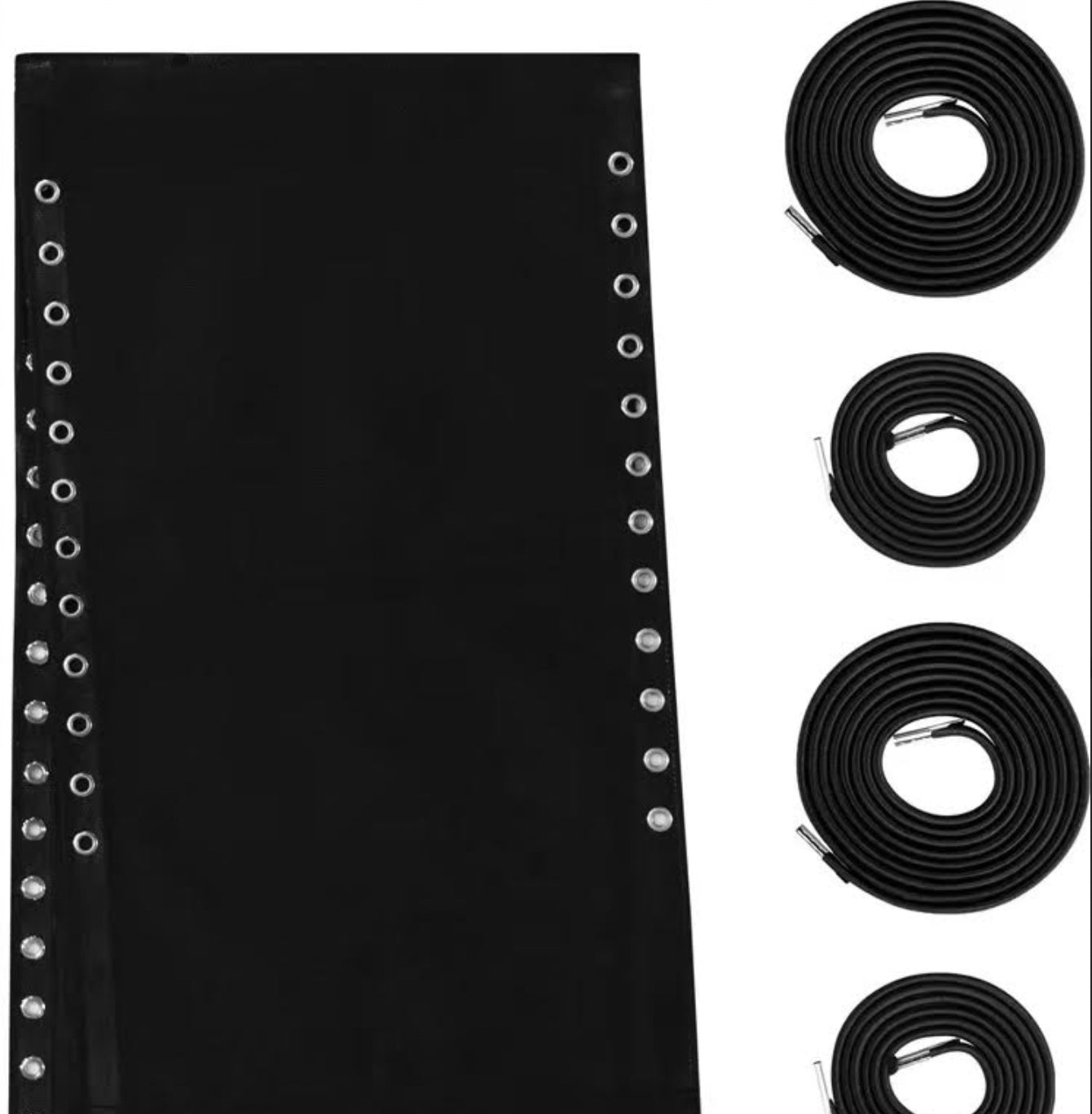 WATERPROOF UNIVERSAL REPLACEMENT MATERIAL FOR SUN LOUNGER BLACK 160x43 CM