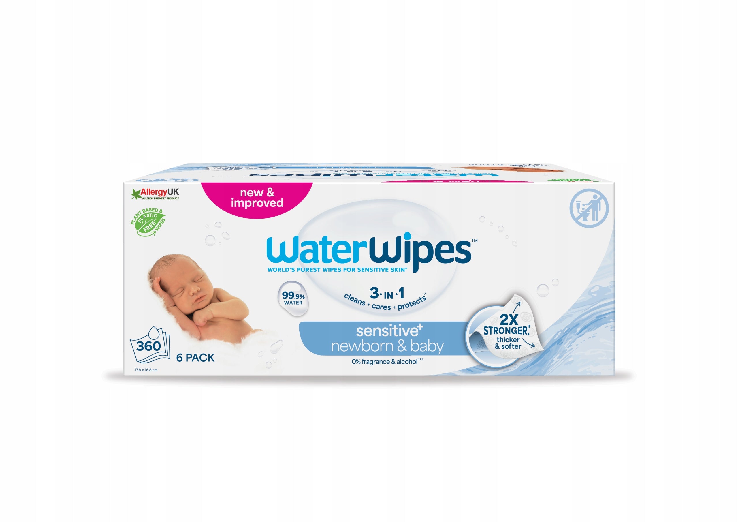 WATERWIPES WATER WET WIPES FOR CHILDREN AND INFANTS 6 x 60 pcs. Manufacturer code 5905669053518
