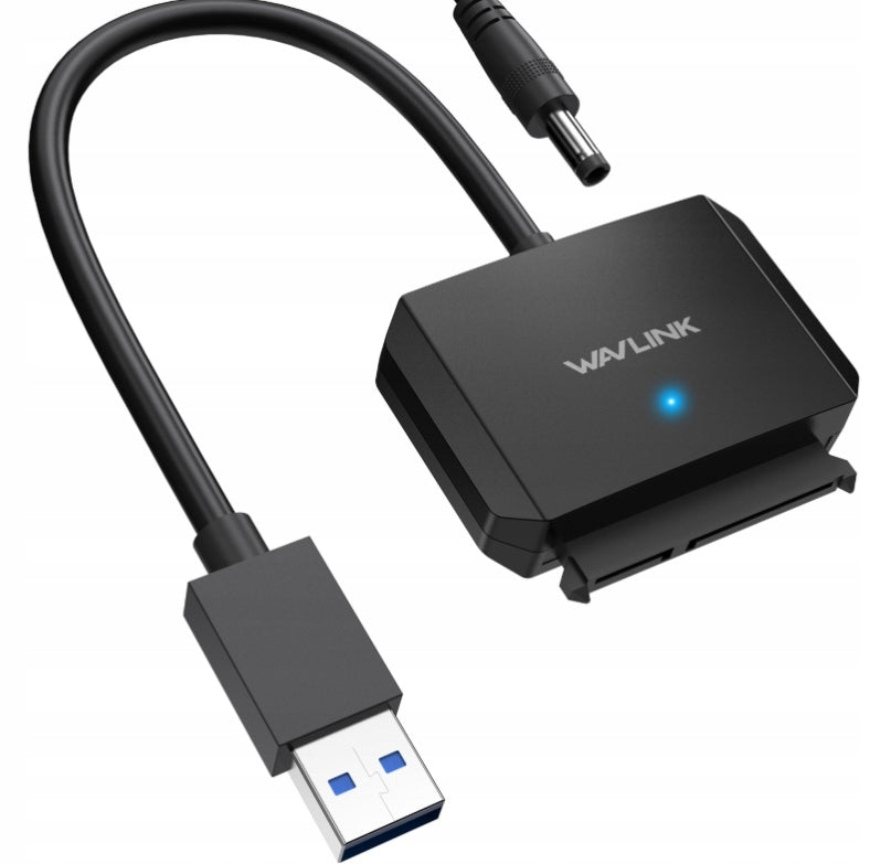 WAVLINK USB 3.0 To SATA Adapter - Adapter for HDD and SSD drives length 23 cm Manufacturer code WL-ST345AP-EU