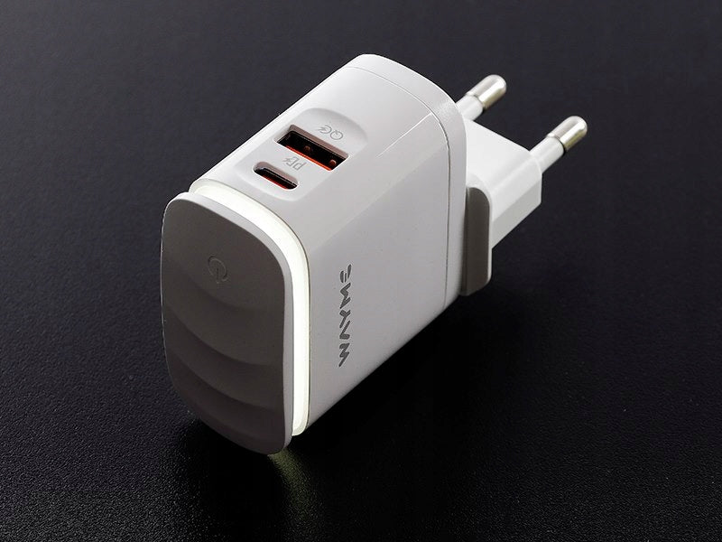 WAYME 25W USB-C PD+QC3.0 AC Charger with Touch LED Light Manufacturer Carmotion