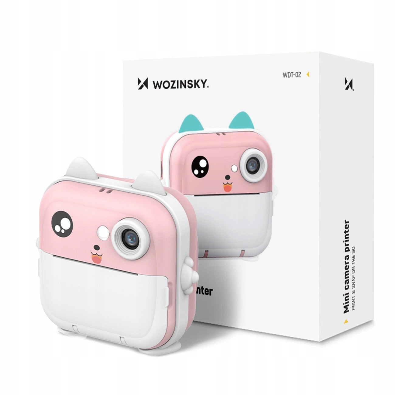 WDT-01 Mini Thermal Printer with Camera for Kids - Pink Brand Wozinsky