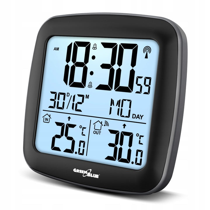 WEATHER STATION DCF WEATHER CLOCK THERMOMETER ALARM CLOCK Model GB542