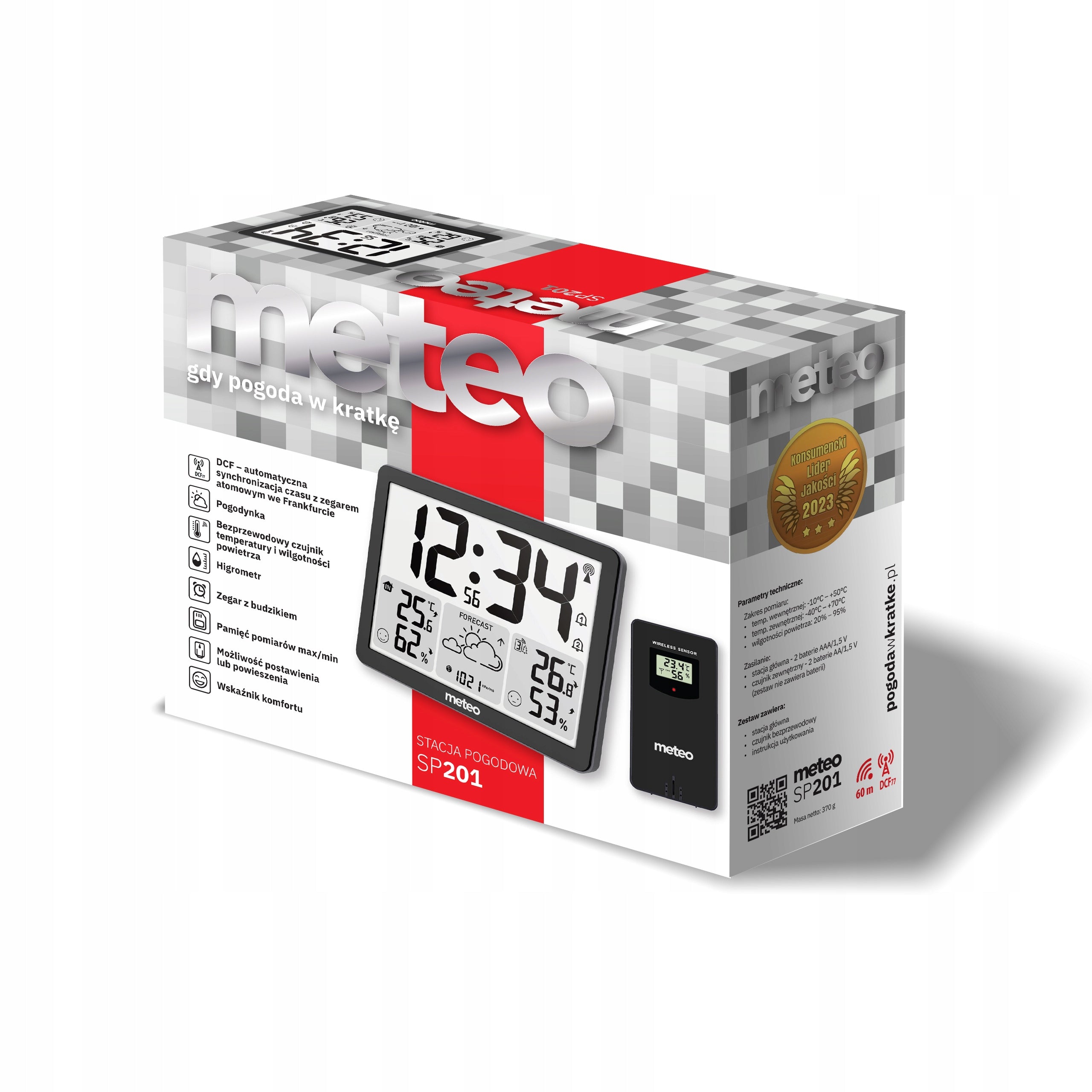 WEATHER STATION METEO SP201 WITH WEATHER SCREEN LCD WIRELESS SENSOR Brand Meteo