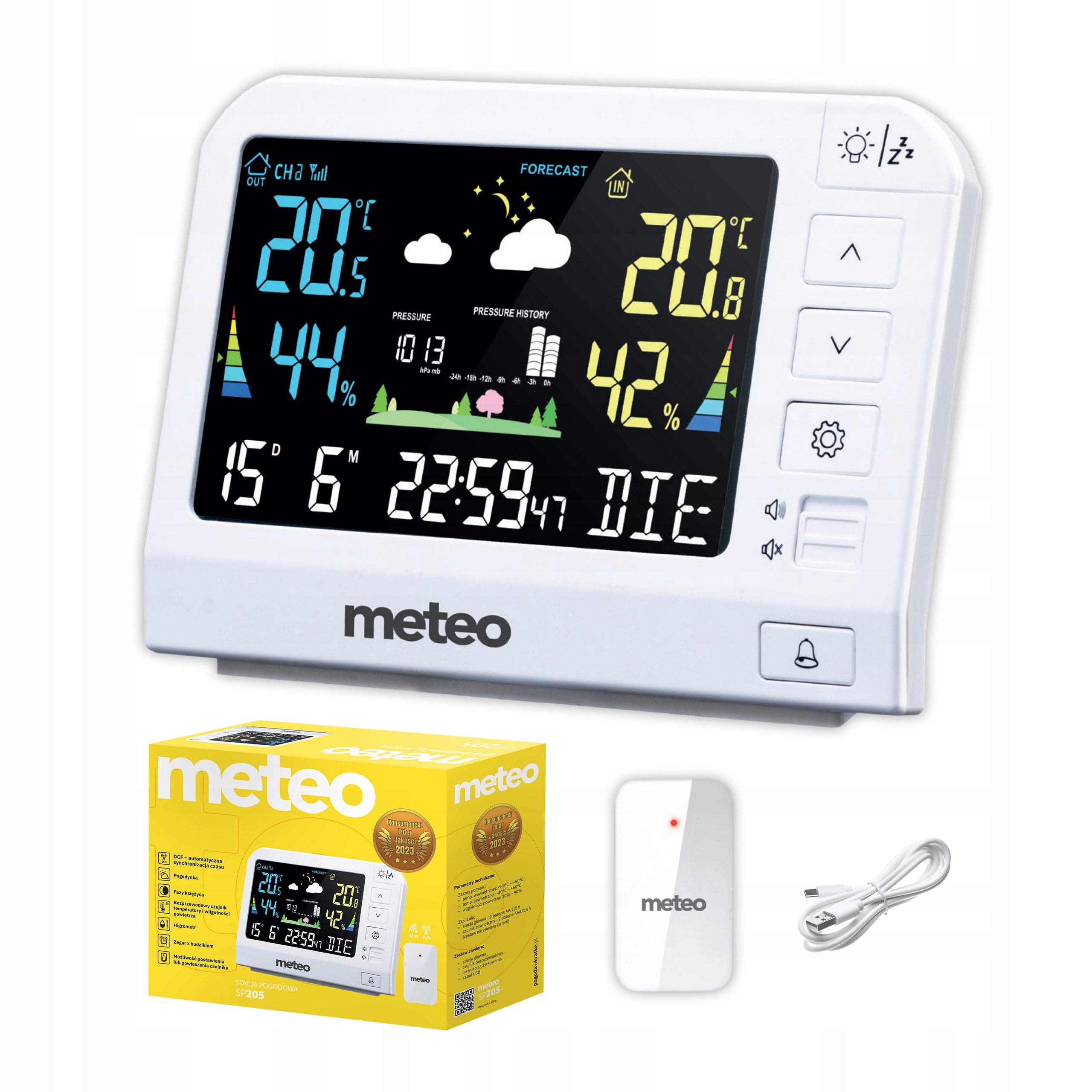 WEATHER STATION METEO SP205 WEATHER HYGROMETER EXTERNAL SENSOR DCF