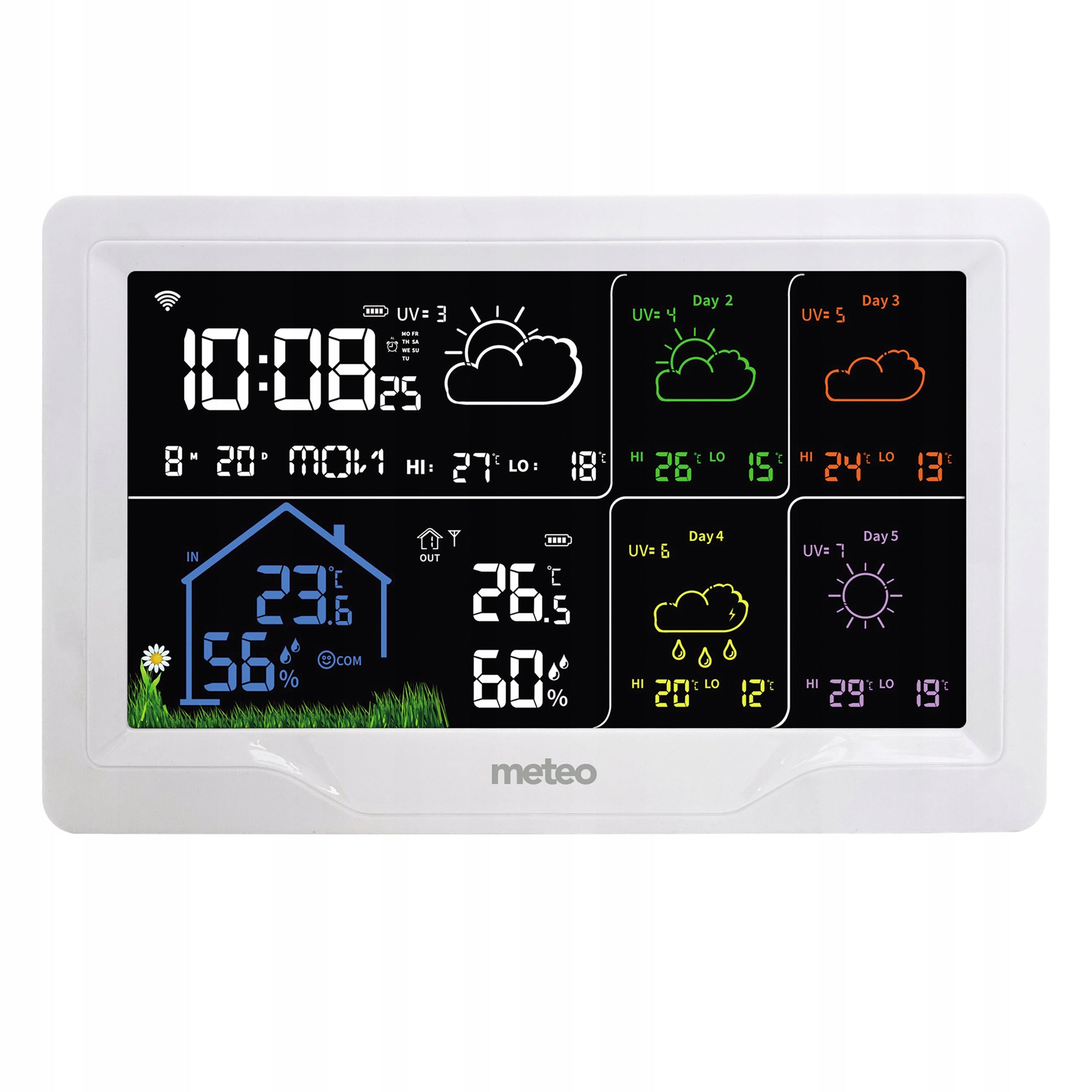WEATHER STATION METEO SP401 WIFI WITH WEATHER FORECAST FOR 4 DAYS Batteries included no
