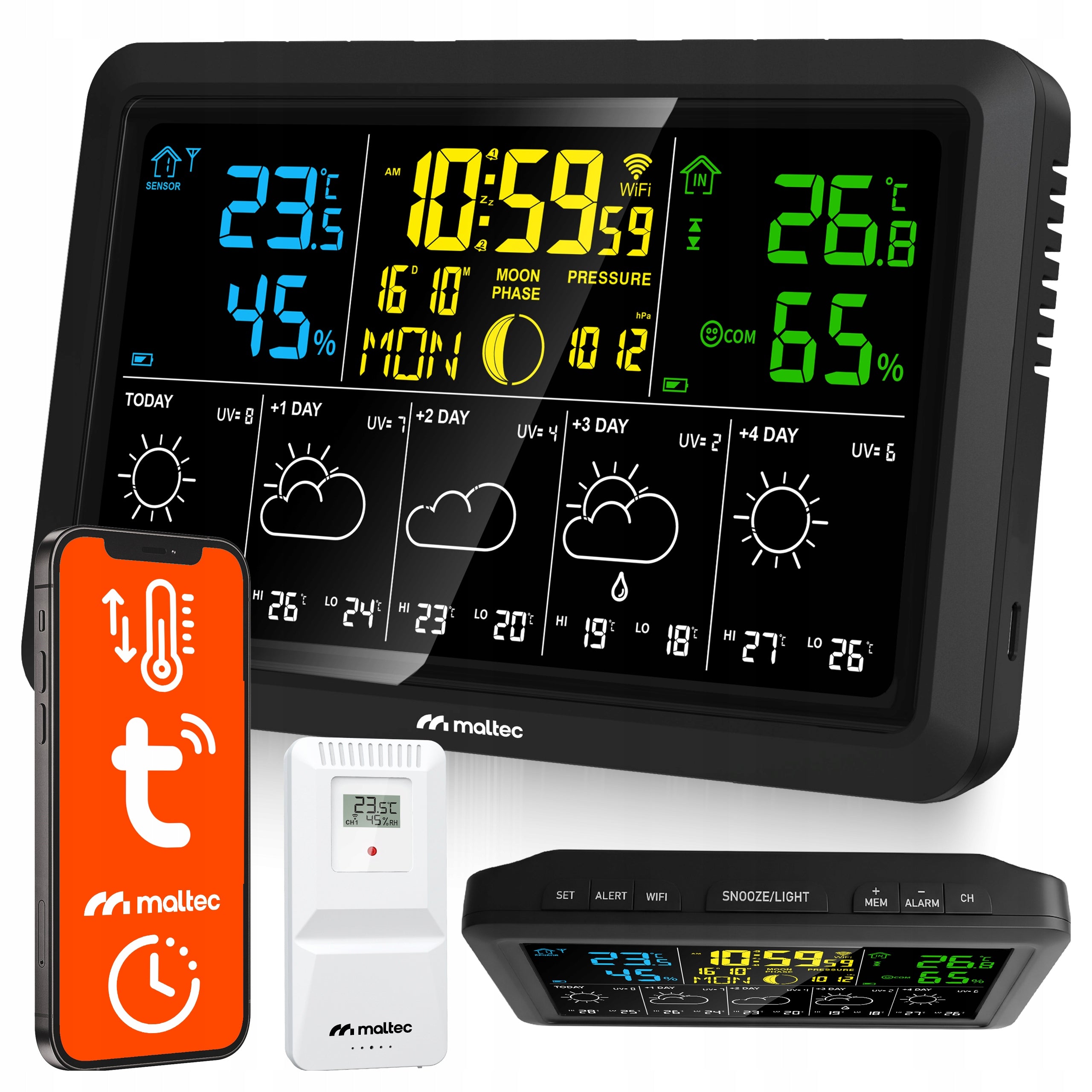 WEATHER STATION WIFI WIRELESS THERMOMETER BAROMETER APPLICATION SENSOR