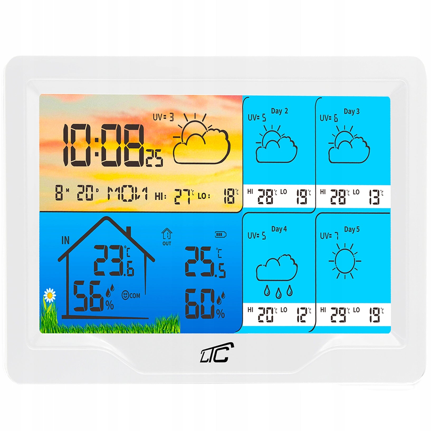 WEATHER STATION WIRELESS DATE THERMOMETER CLOCK WiFi USB C Packaging status original