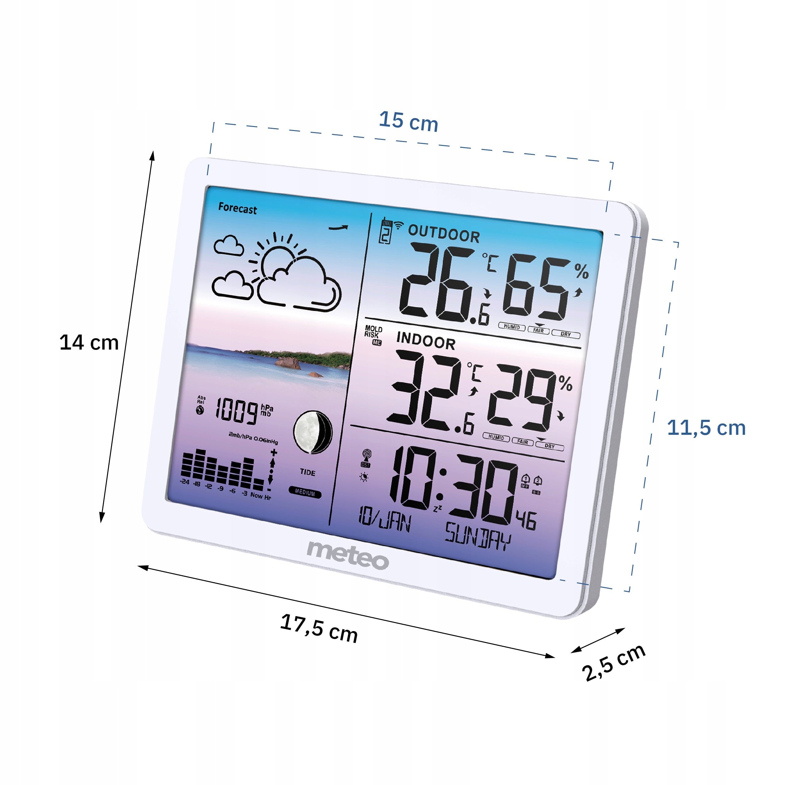 WEATHER STATION WITH DCF METEO SP107B WEATHER EAN (GTIN) 5907265021892