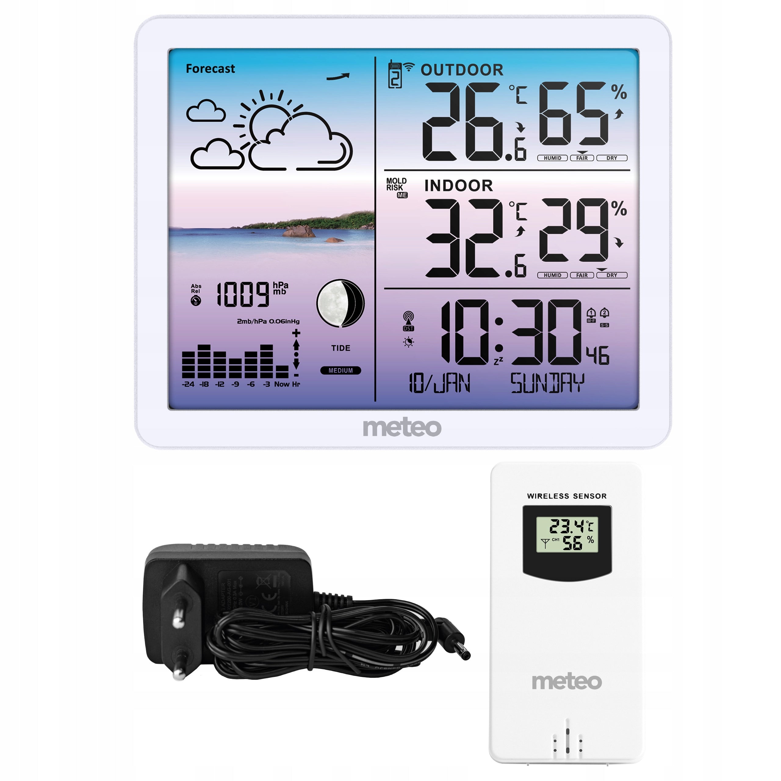 WEATHER STATION WITH DCF METEO SP107B WEATHER