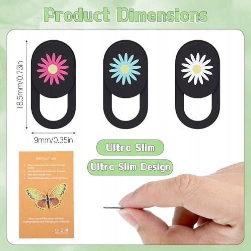 WEBCAM COVER FLOWER FOR LAPTOP COVER 3 PCS STEEL Model SWC5908201121096
