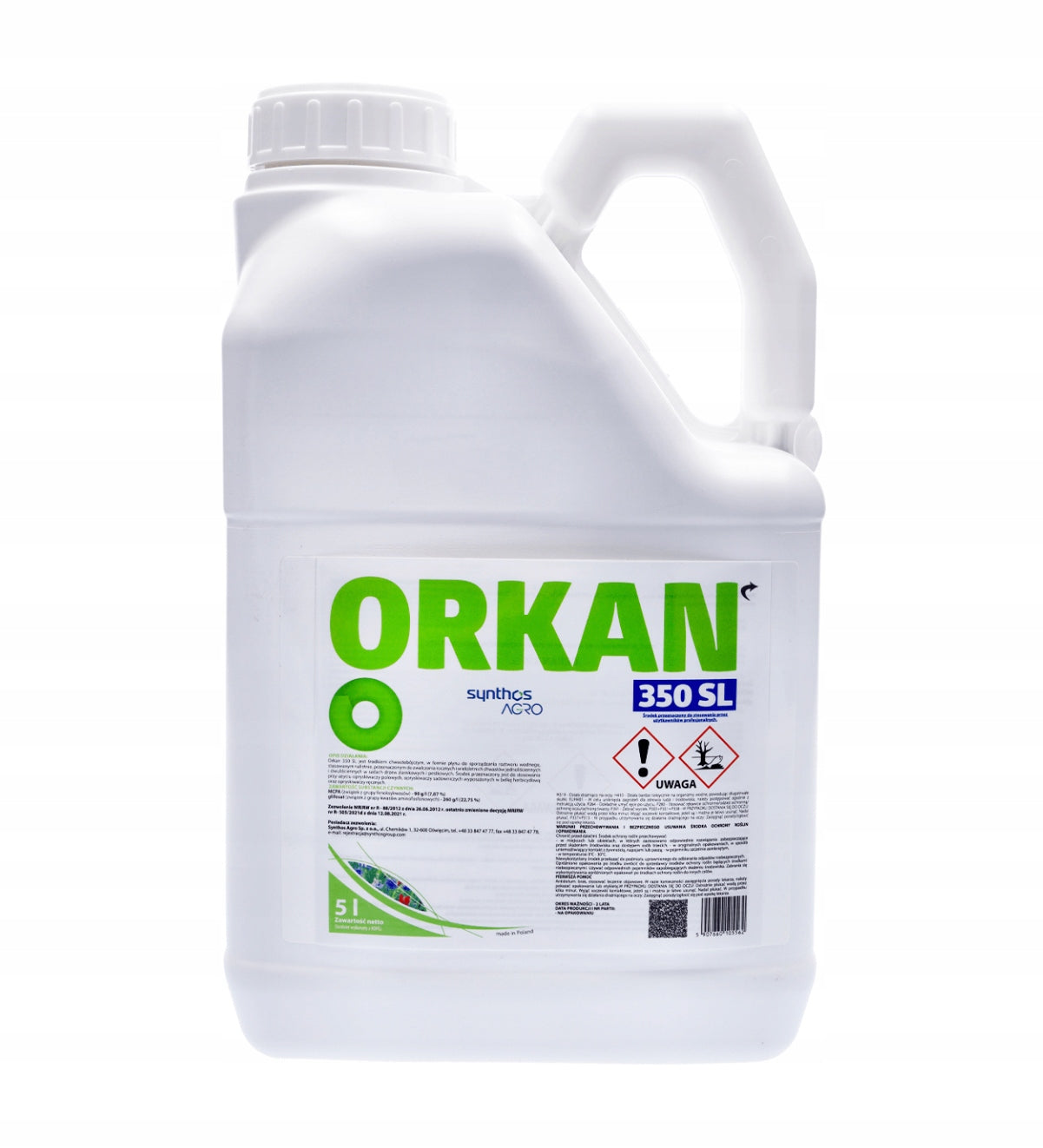 WEEDKILLER ORKAN 350SL 5L SYNTHOS REQUIRED CERTIFICATE