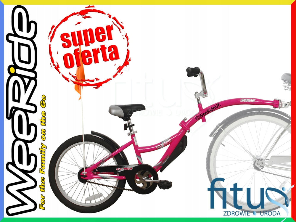 WEERIDE Baby Attached Bike Hol CO-PILOT Pumped Wheels 20 PINK Manufacturer code WRCPR