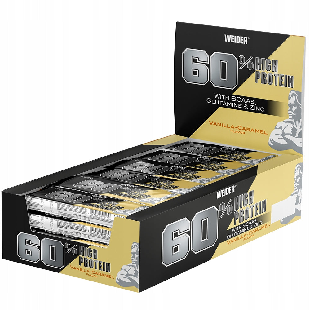WEIDER 60% PROTEIN BAR VANILLA - 45g x 24 pcs.