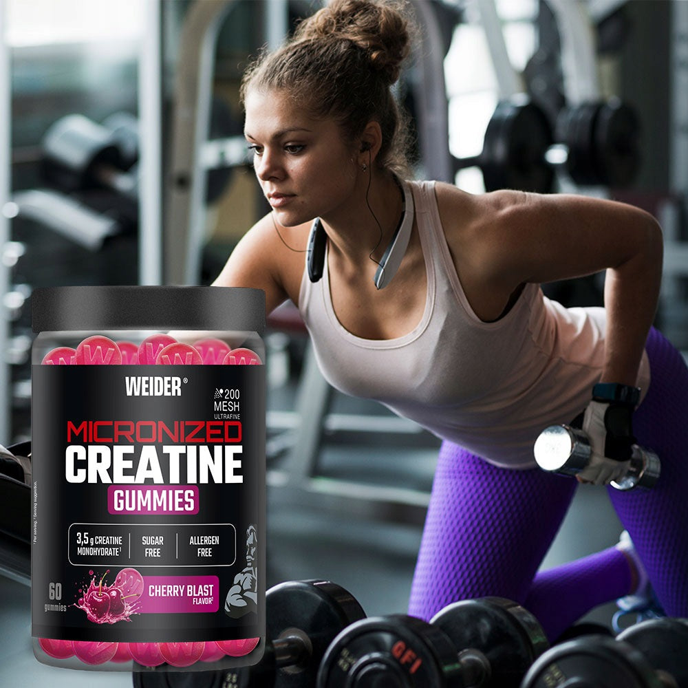 WEIDER CREATINE GUMMIES 60 PCS CREATINE GUMMIES MONOHYDRATE MICRONIZED CHERRY Packaging status original