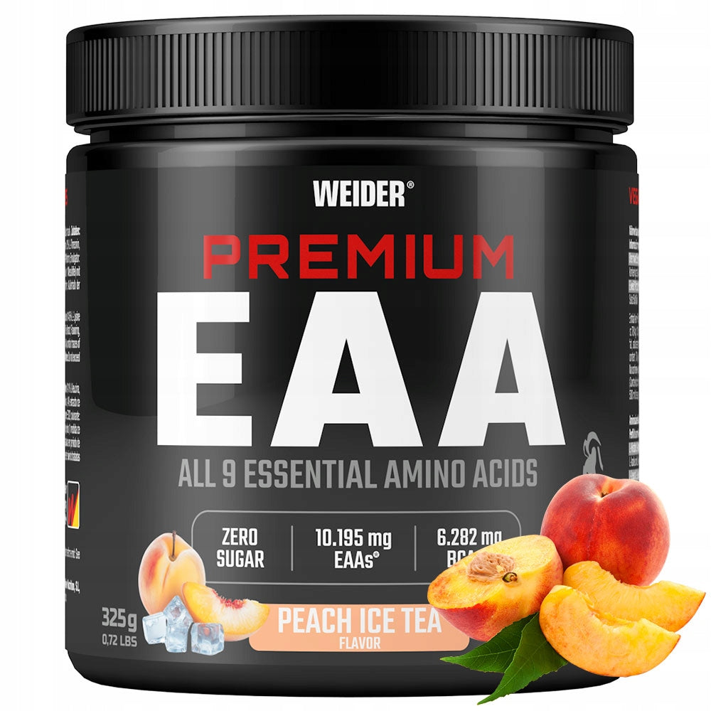 WEIDER PREMIUM EAA 325g x 2 ESSENTIAL AMINO ACIDS BCAA LEUCINE PEACH ICE TEA Packaging status original