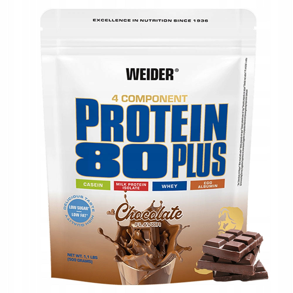 WEIDER PROTEIN 80 PLUS 500g CHOCOLATE - WHEY CASEIN WPC WPI